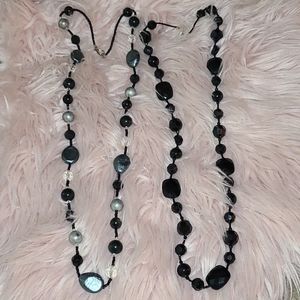 Long beaded necklaces